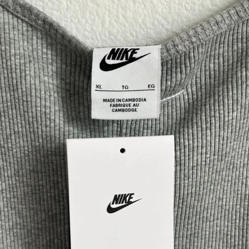 Nike Gray Sportswear Essential Ribbed Women's Dress XL 90's "Off-Duty Athlete" - Picture 5 of 7